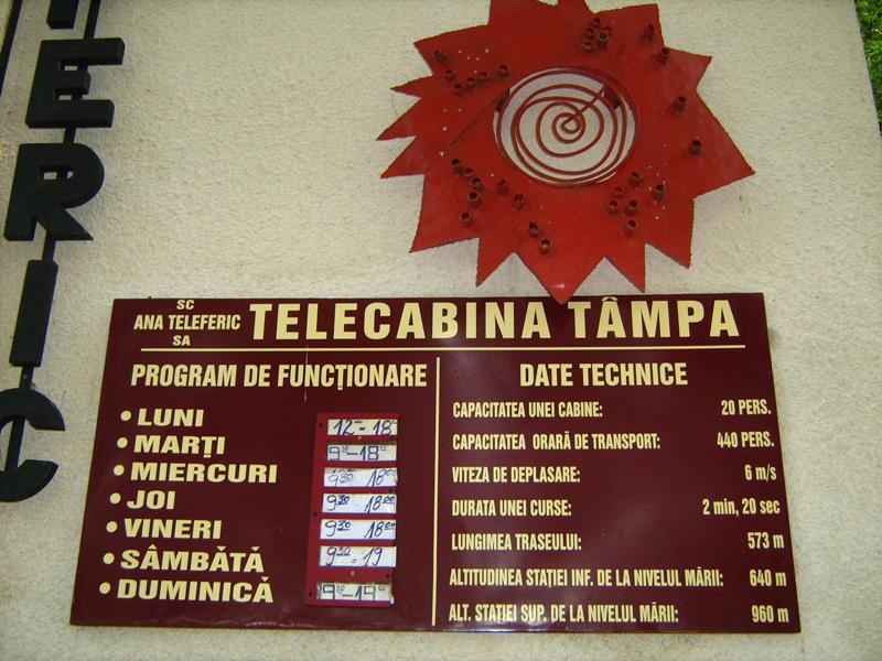 Telecabina Tampa, Brasov